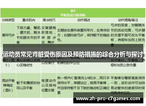 运动员常见肾脏受伤原因及预防措施的综合分析与探讨